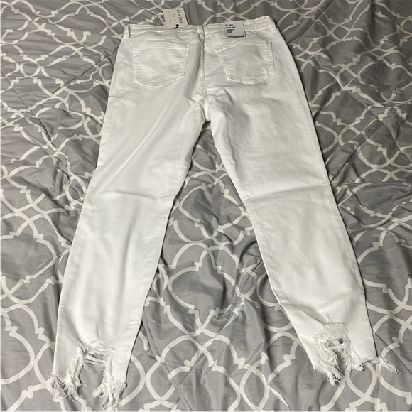 Size 15 Eunina High waisted skinny crop white jeans - Picture 5 of 7
